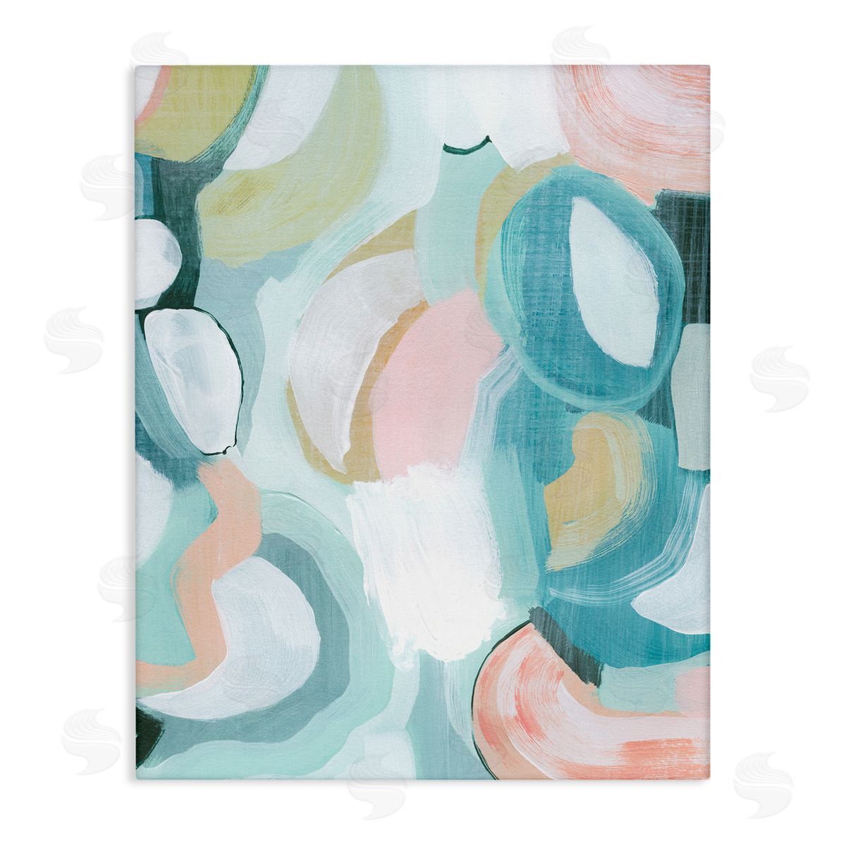 Pastel Round Forms Canvas Wall Art, Home Decor by Grace Popp