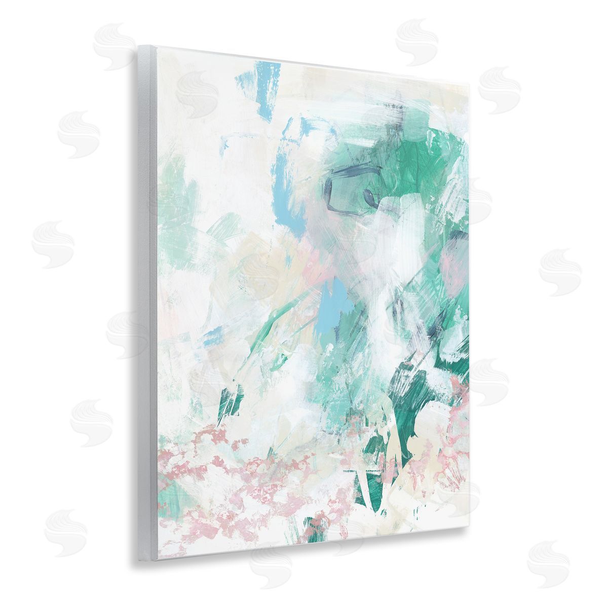 Green Fading Brush Strokes Wood Plaque Wall Art, Home Decor by June Erica Vess