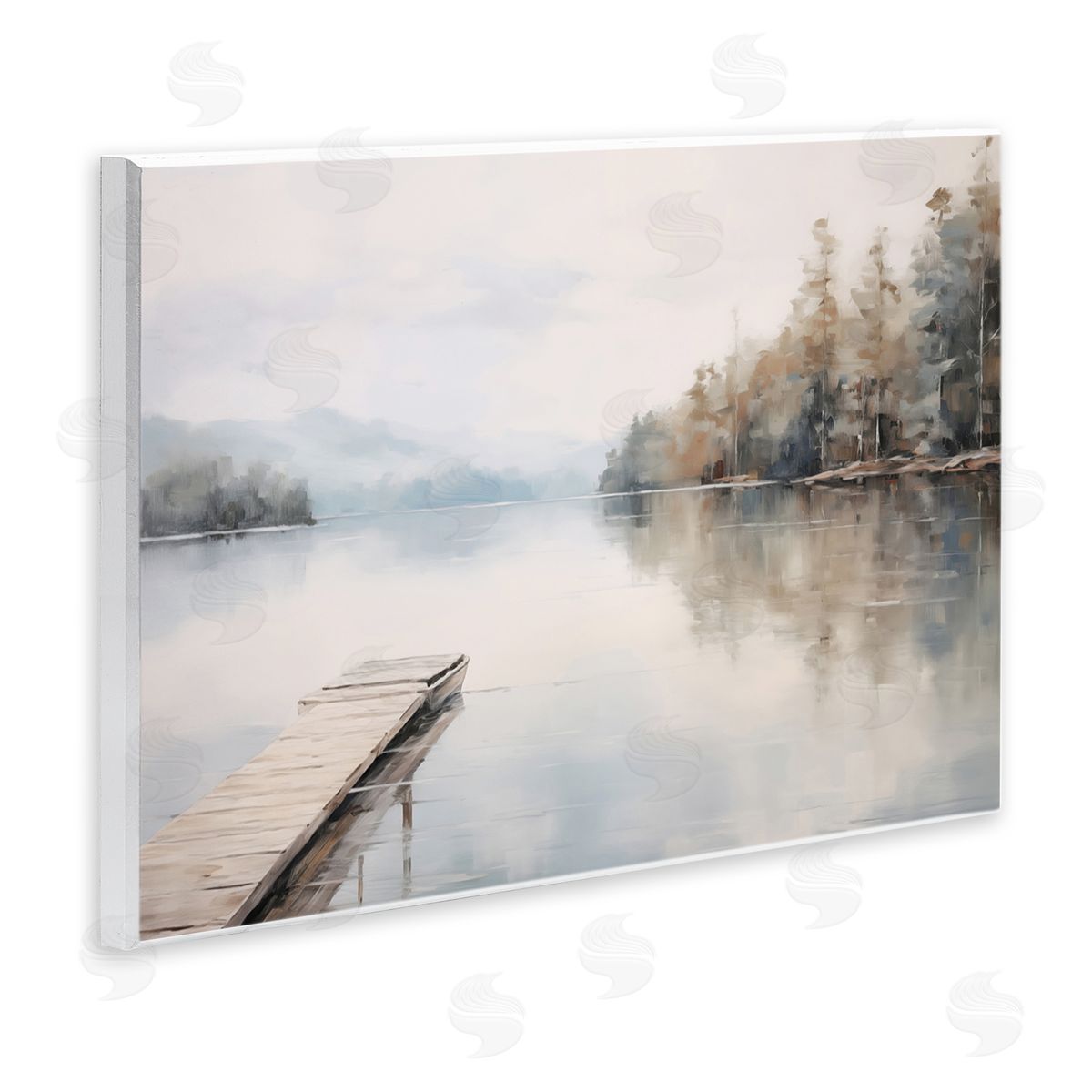 Old Lake Dock View Wood Plaque Wall Art, Home Decor by Arlington Prints