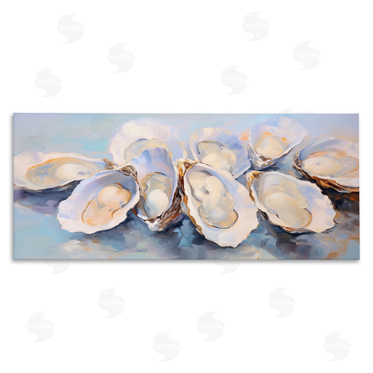 Aquatic Oyster Bunch Canvas Wall Art, Home Decor by Arlington Prints