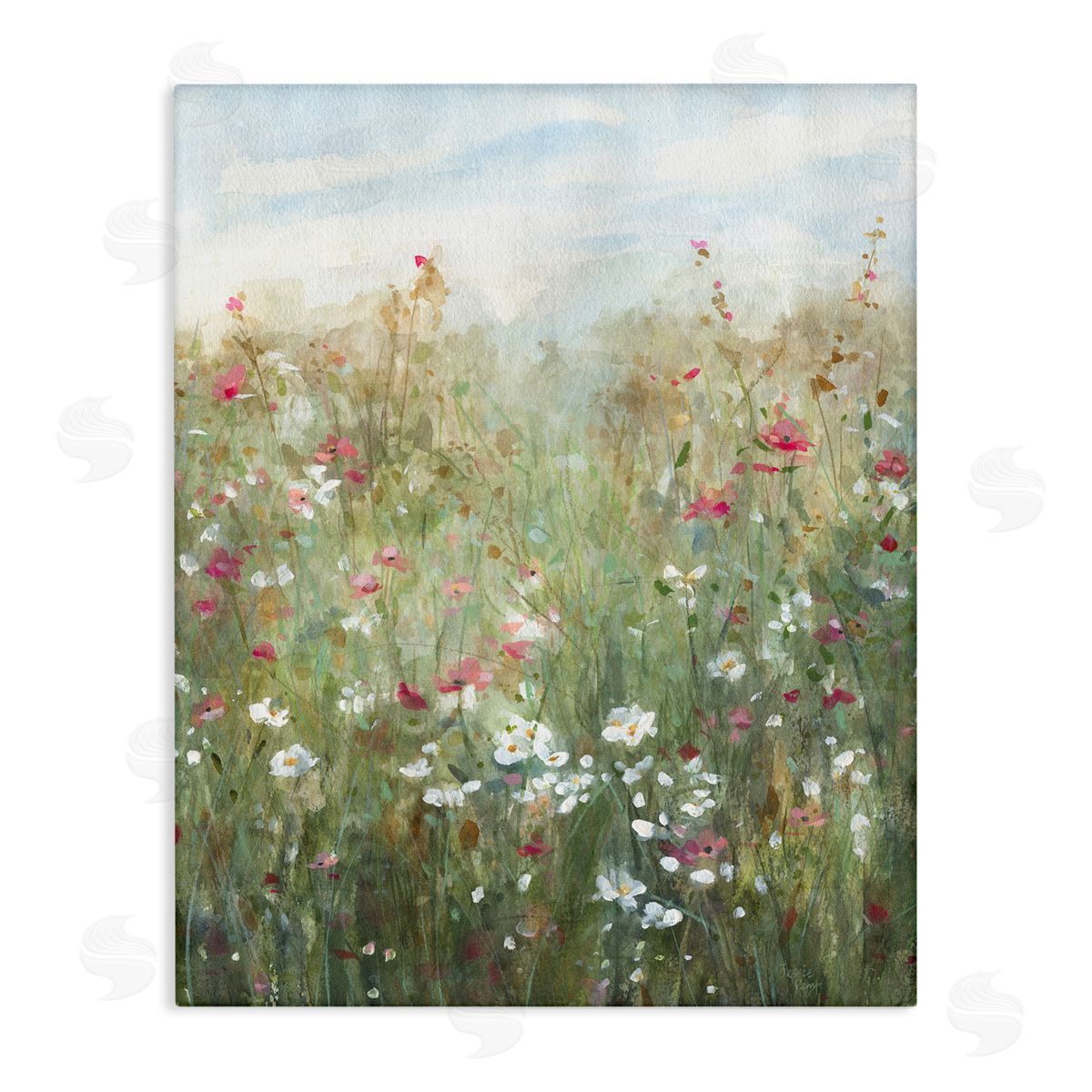 Fragrant Wildflower Field Canvas Wall Art, Home Decor by Jessie Perry