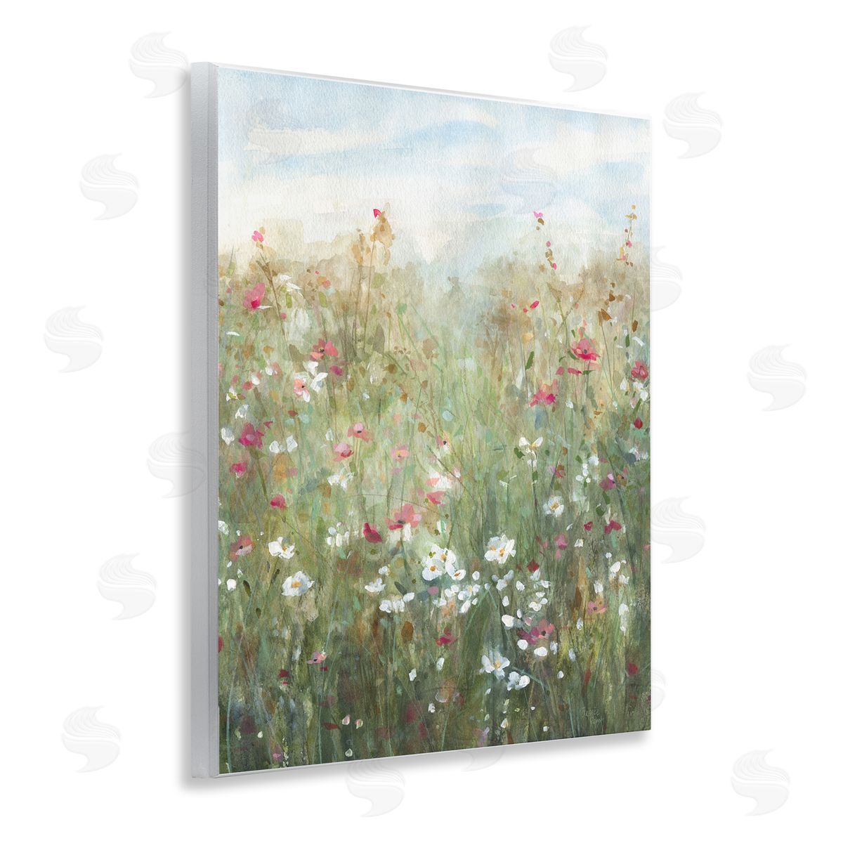 Fragrant Wildflower Field Wood Plaque Wall Art, Home Decor by Jessie Perry