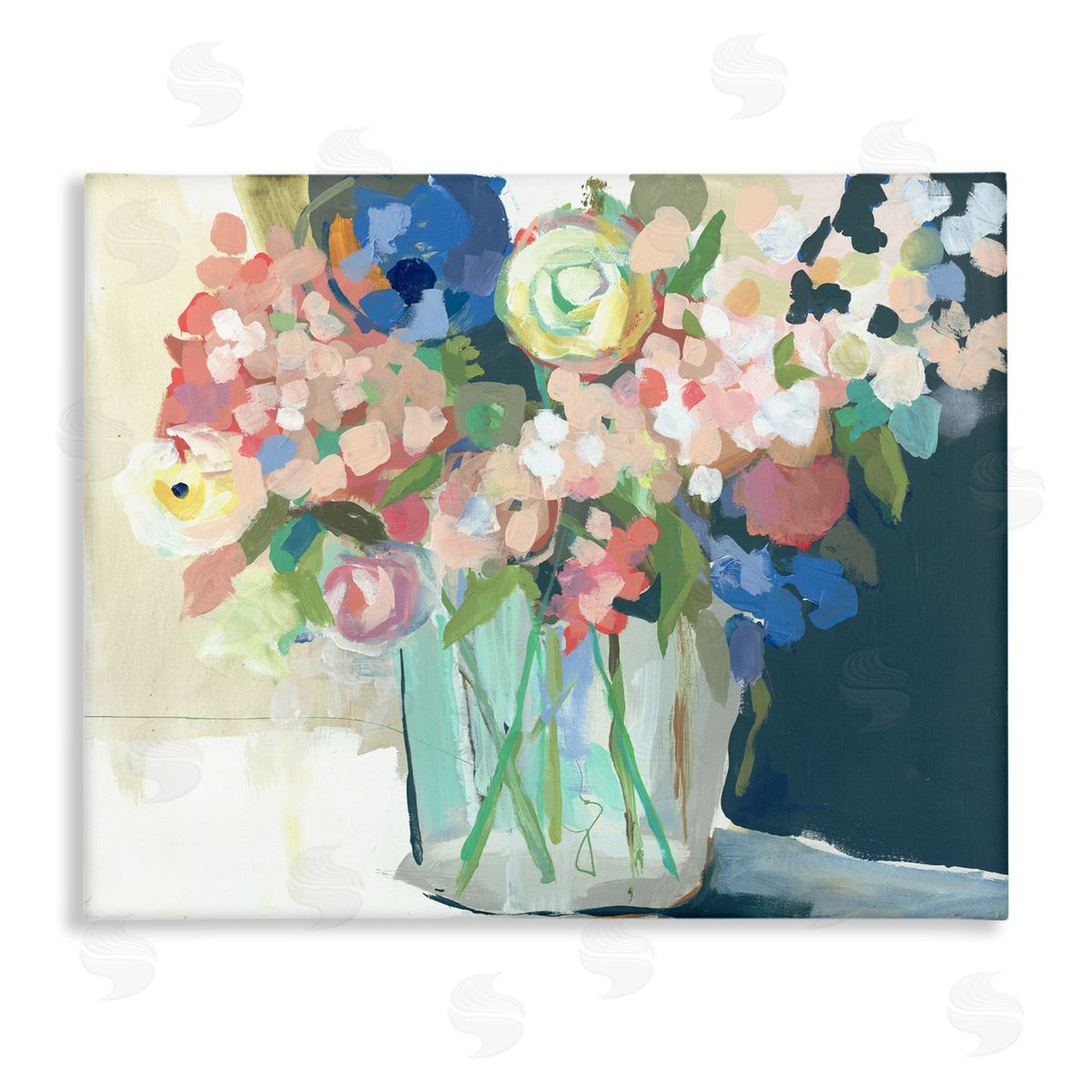 Impressionist Flower Bouquet Canvas Wall Art, Home Decor by Jenny Westenhofer