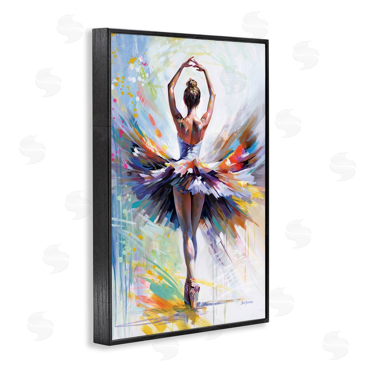 Prelude to Passion Ballet Black Frame Print Wall Art, Home Decor by Leon Devenice