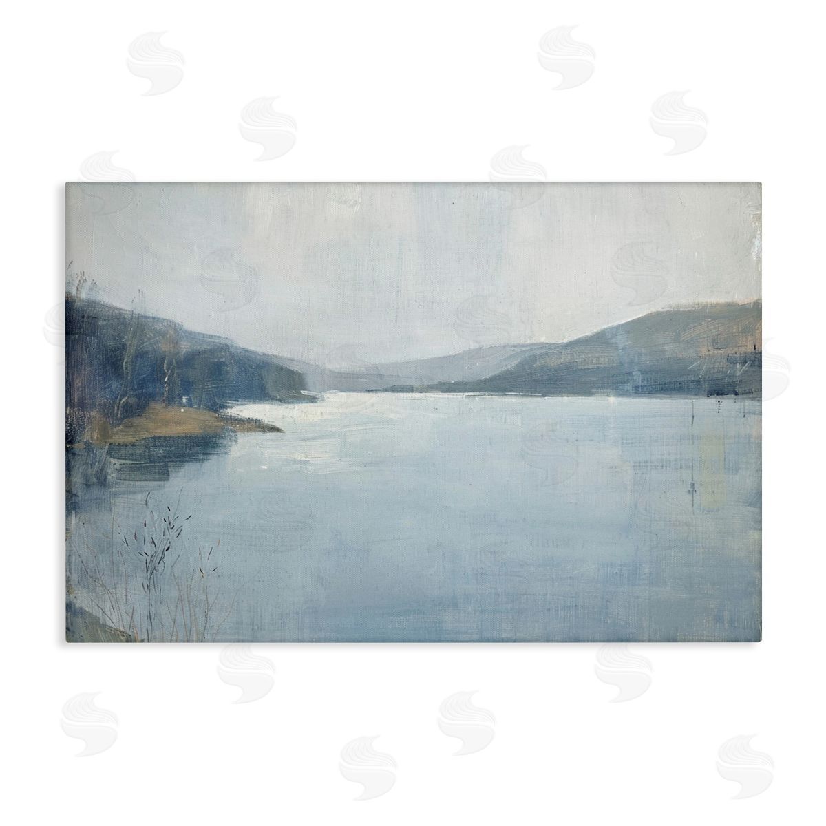 Faded Distant Mountains Canvas Wall Art, Home Decor by LSR Design Studio