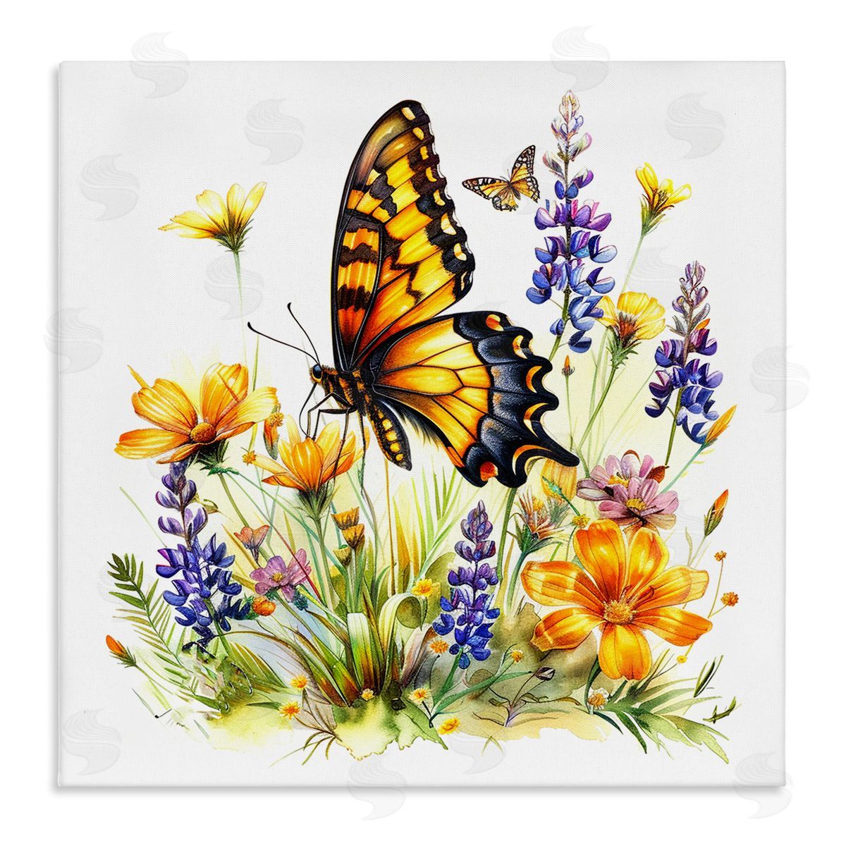 Butterfly Wings Garden Canvas Wall Art, Home Decor by LSR Design Studio