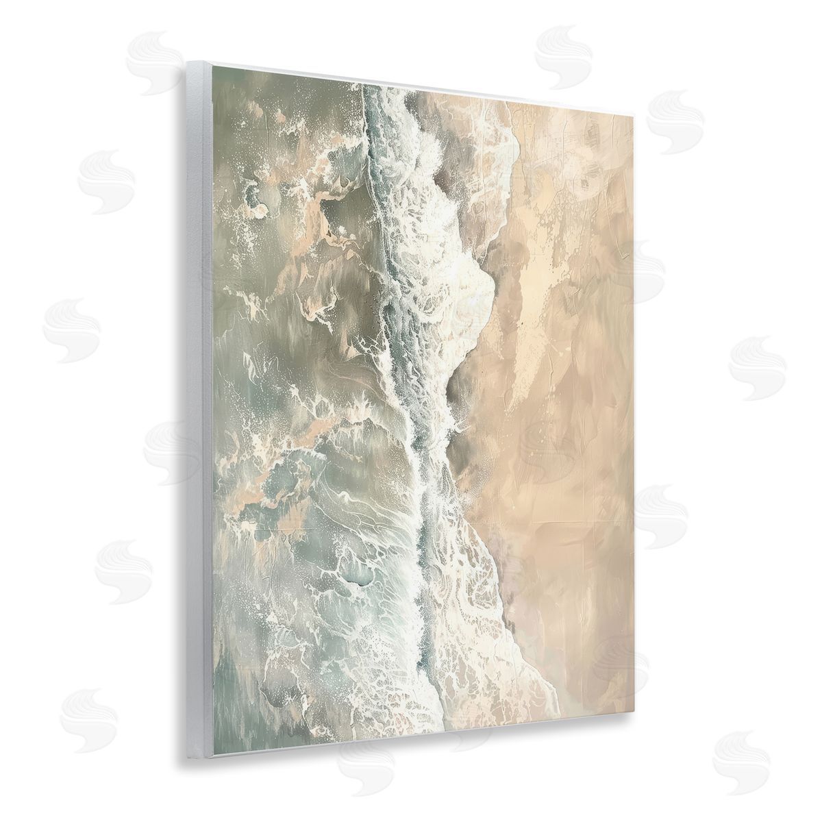 Vertical Aerial Beach Wood Plaque Wall Art, Home Decor by Petal Prints Design