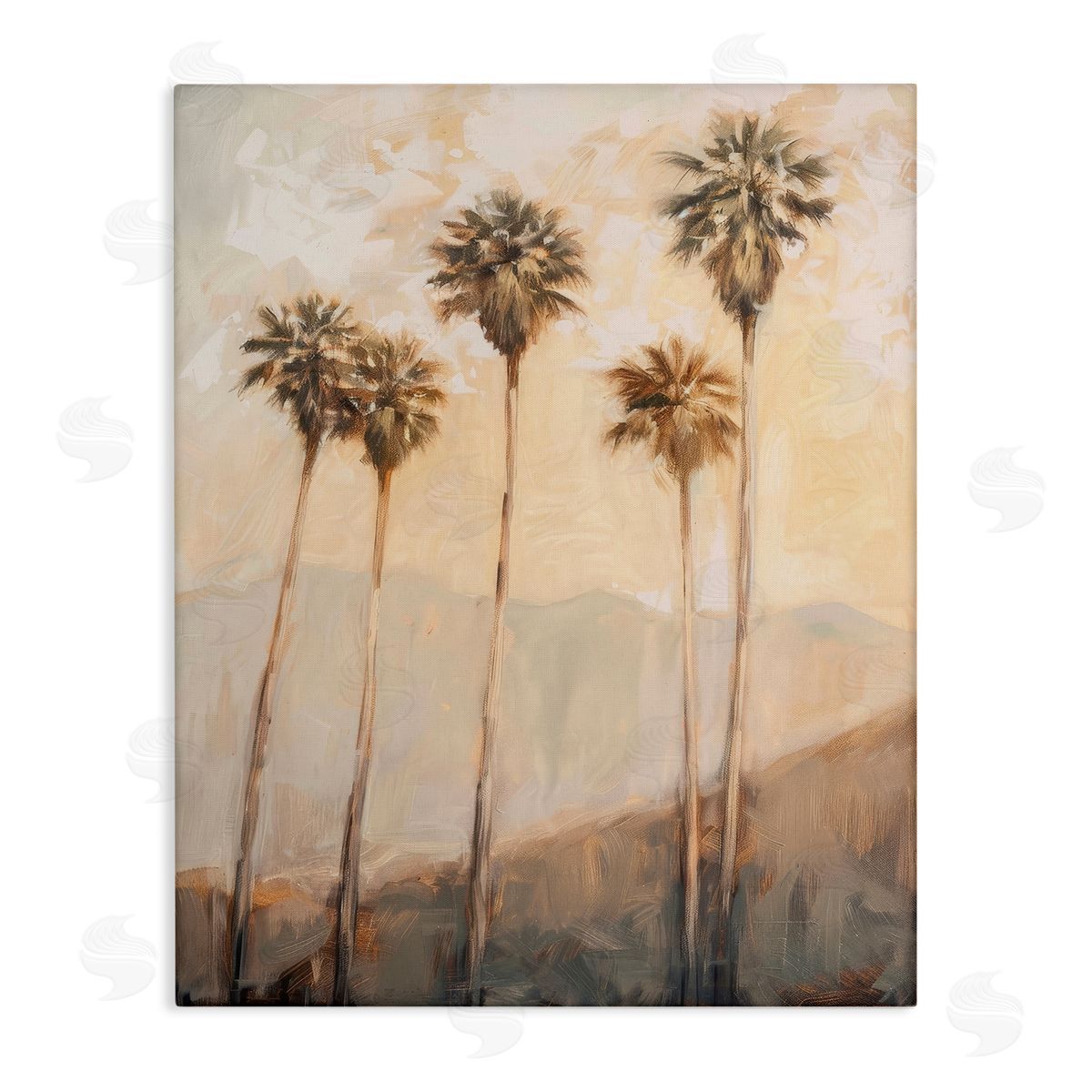SoCal Sunny Palm Trees Canvas Wall Art, Home Decor by Petal Prints Design