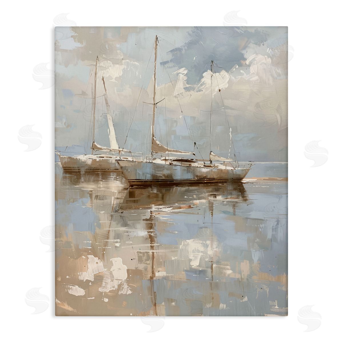 Race Day Sailboats Canvas Wall Art, Home Decor by Petal Prints Design