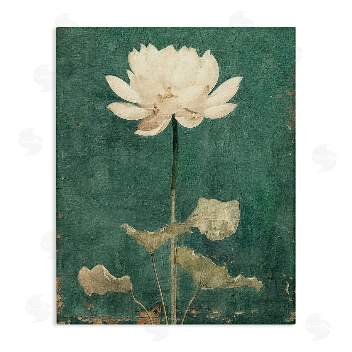 Vintage Floral Bud Canvas Wall Art, Home Decor by RileyB