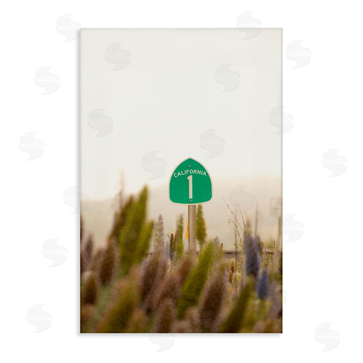 California Road Sign View Canvas Wall Art, Home Decor by Crystal Lynn Collins