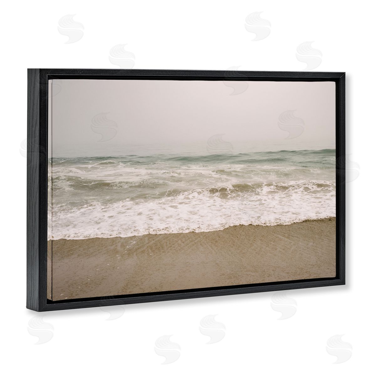 Peaceful Point Reyes Black Floating Frame Canvas Wall Art, Home Decor by Crystal Lynn Collins
