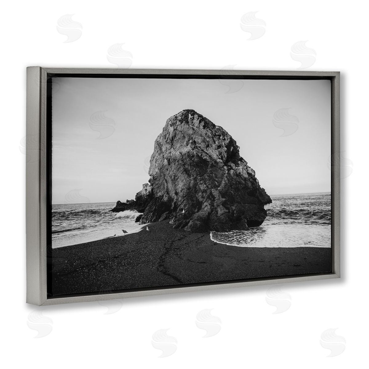 Sonoma Coast Landmark Grey Floating Frame Canvas Wall Art, Home Decor by Crystal Lynn Collins