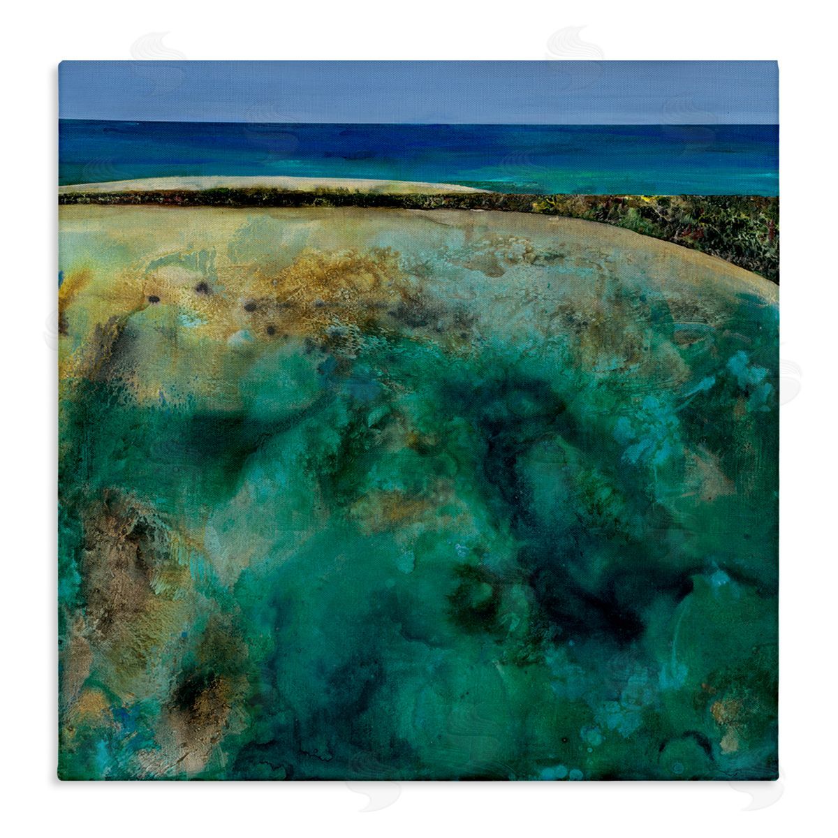 Beachy Maritime Landscape Canvas Wall Art, Home Decor by Ngo