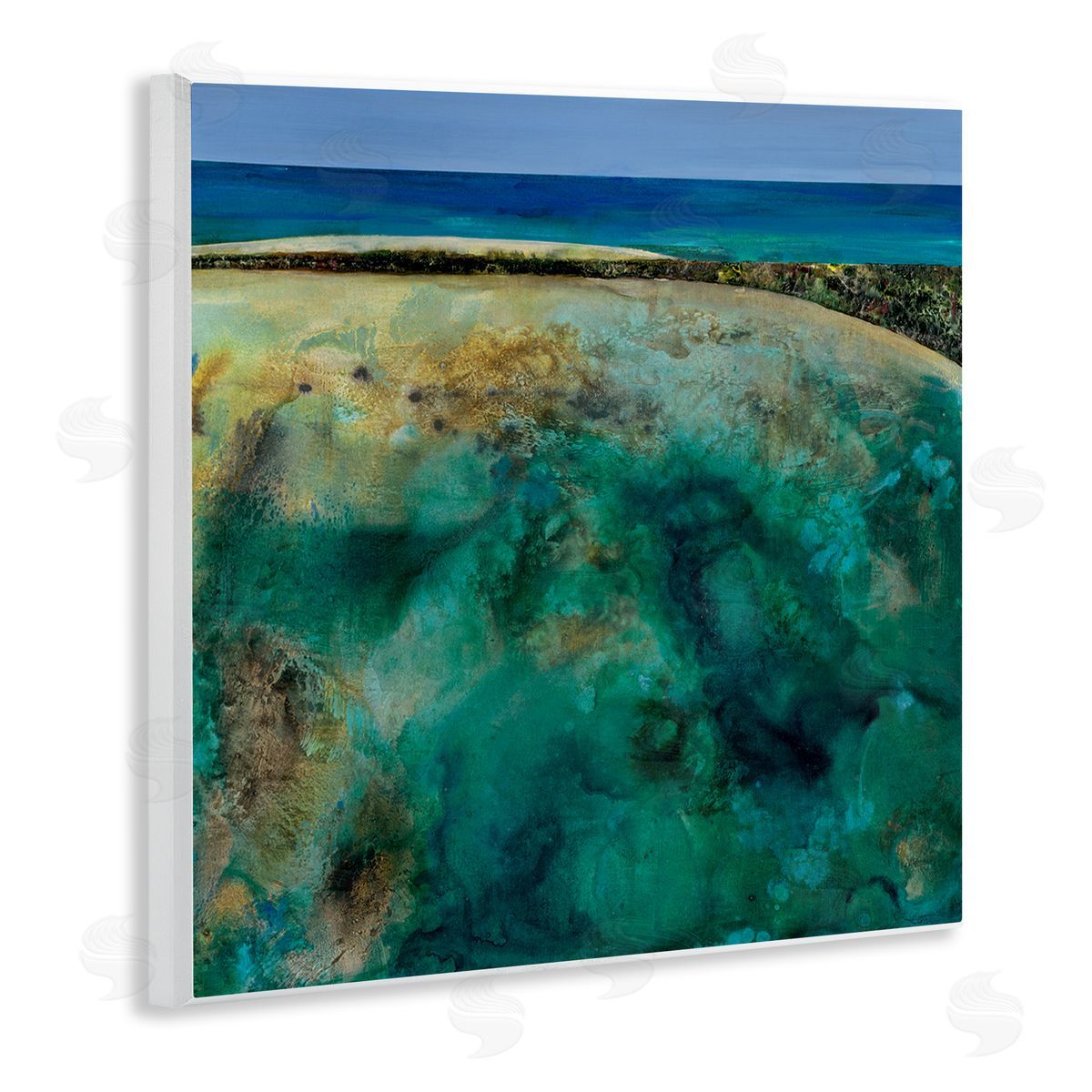 Beachy Maritime Landscape Wood Plaque Wall Art, Home Decor by Ngo