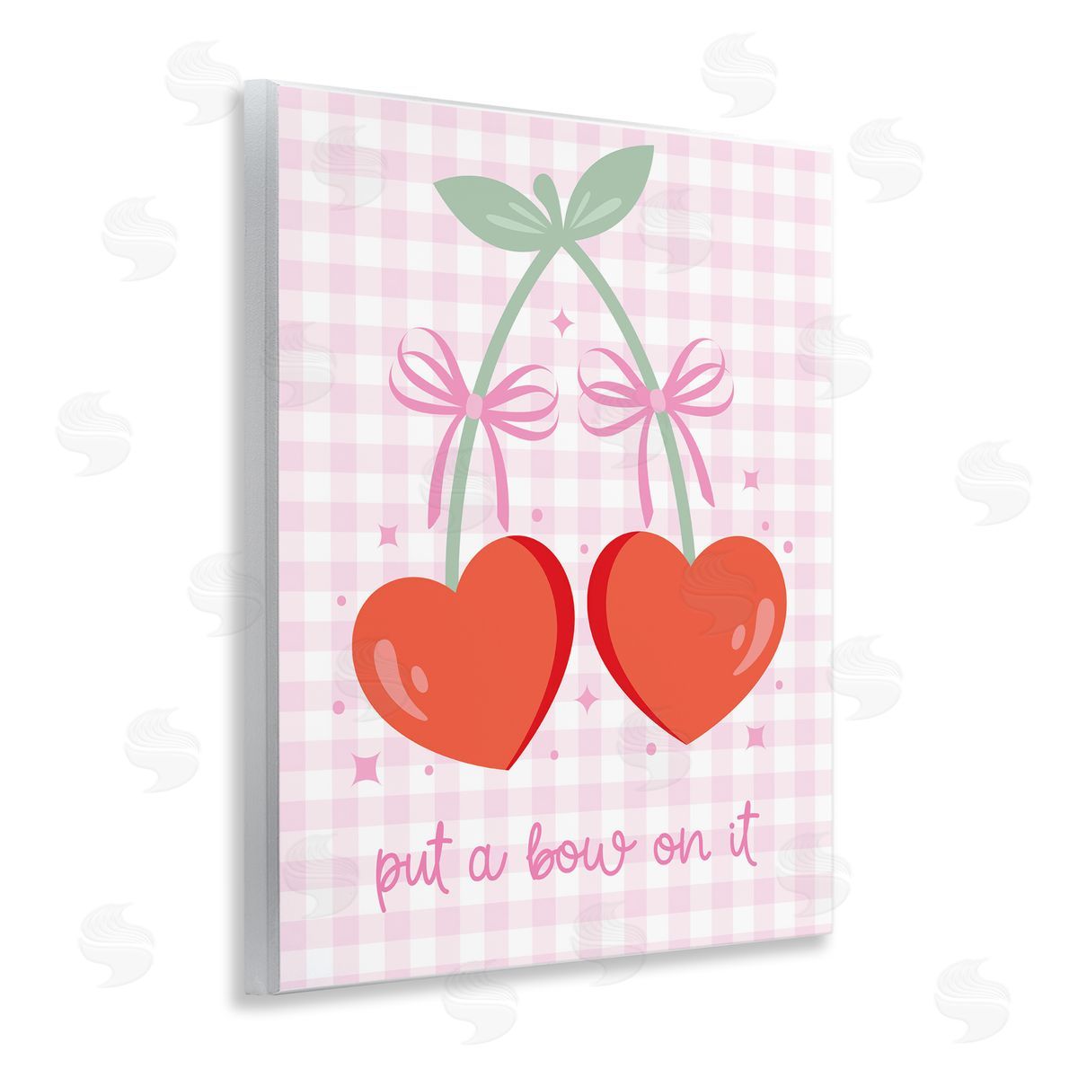 Ilis Avilés Put A Bow On It Cherries Wooden Wall Plaque Art Print