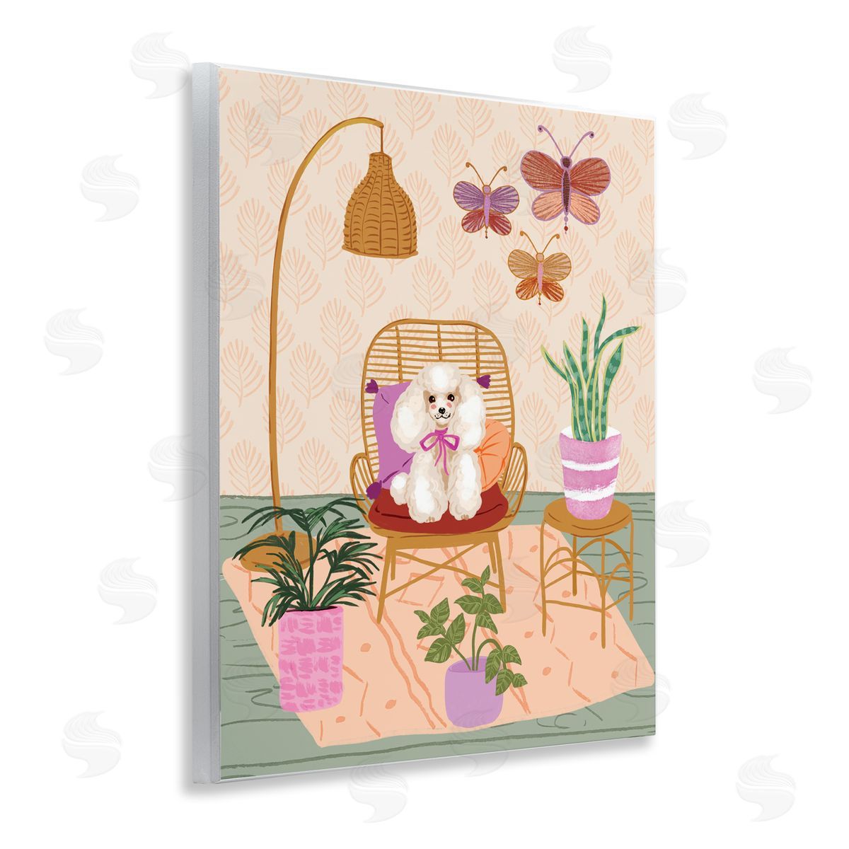 Be Ni La Pup in Whimsical Living Space Wooden Wall Plaque Art Print