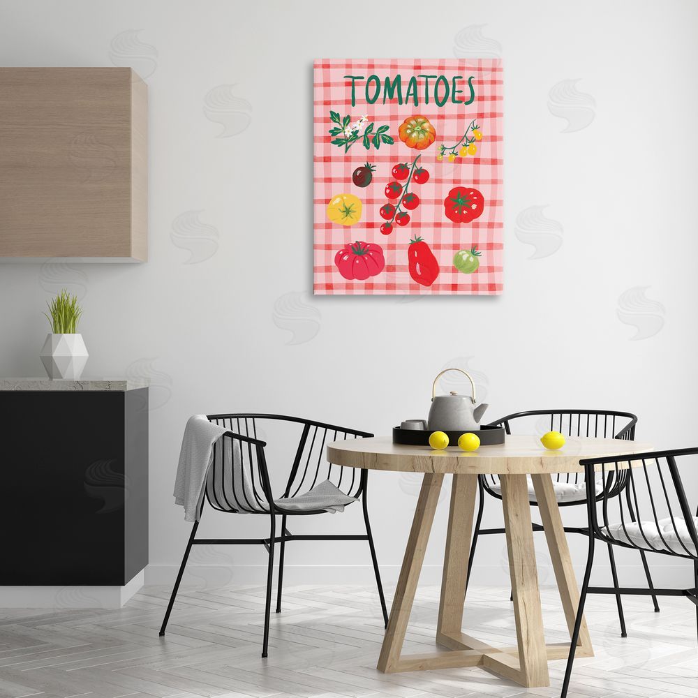Be Ni La Various Tomatoes on Plaid Canvas Wall Art Print in Room