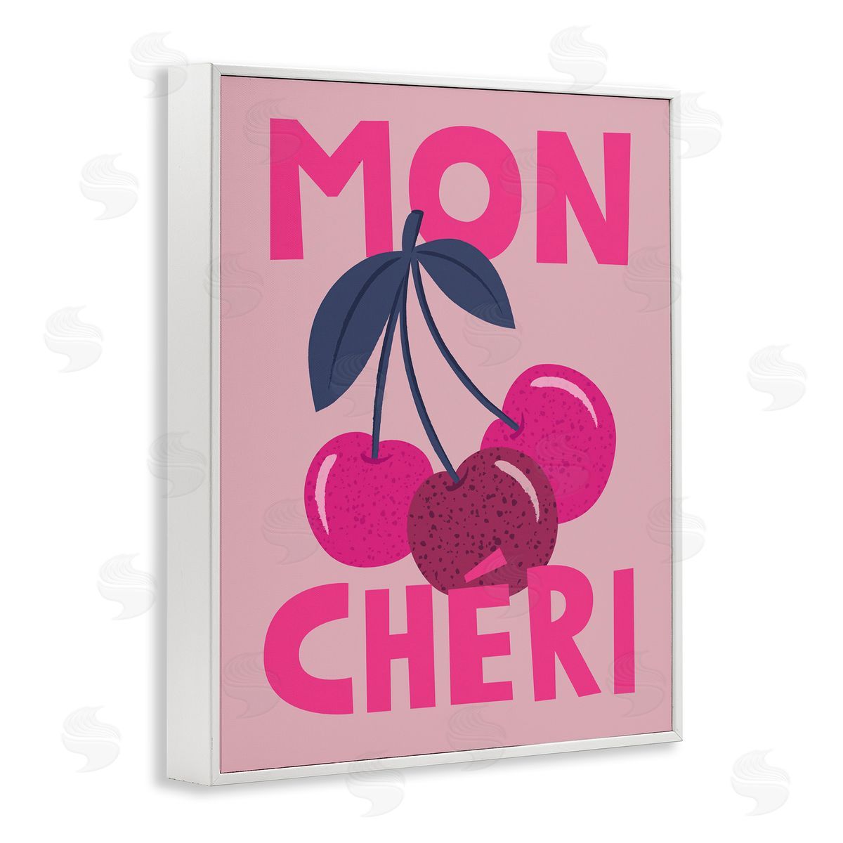 Lisa Perry Whitebutton Mon Cheri Fruits White Framed Giclee Wall Art Print