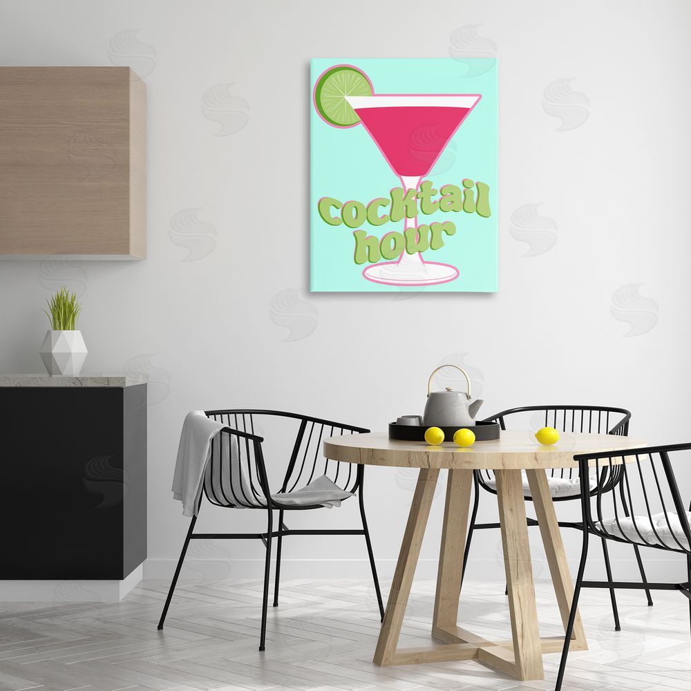 SD Graphics Studio Retro Cocktail Hour Canvas Wall Art Print in Room