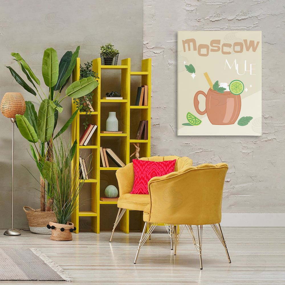 Anna Quach Moscow Mule Typography Canvas Wall Art Print in Room