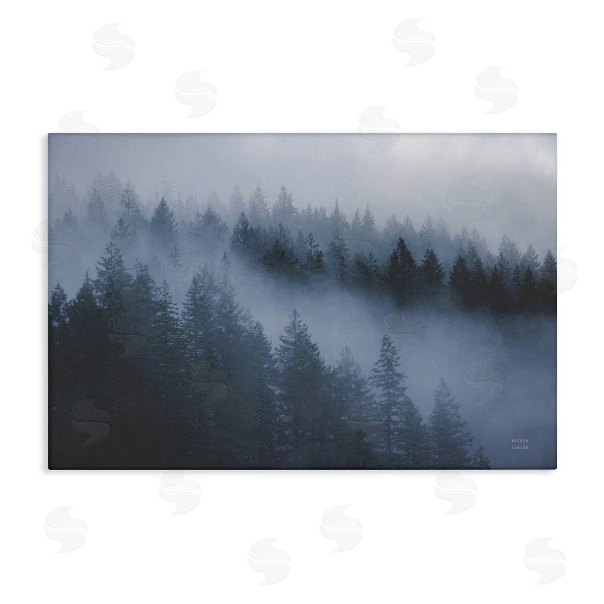 Fog Filled Trees Landscape Canvas Wall Art, Home Decor by Nathan Larson