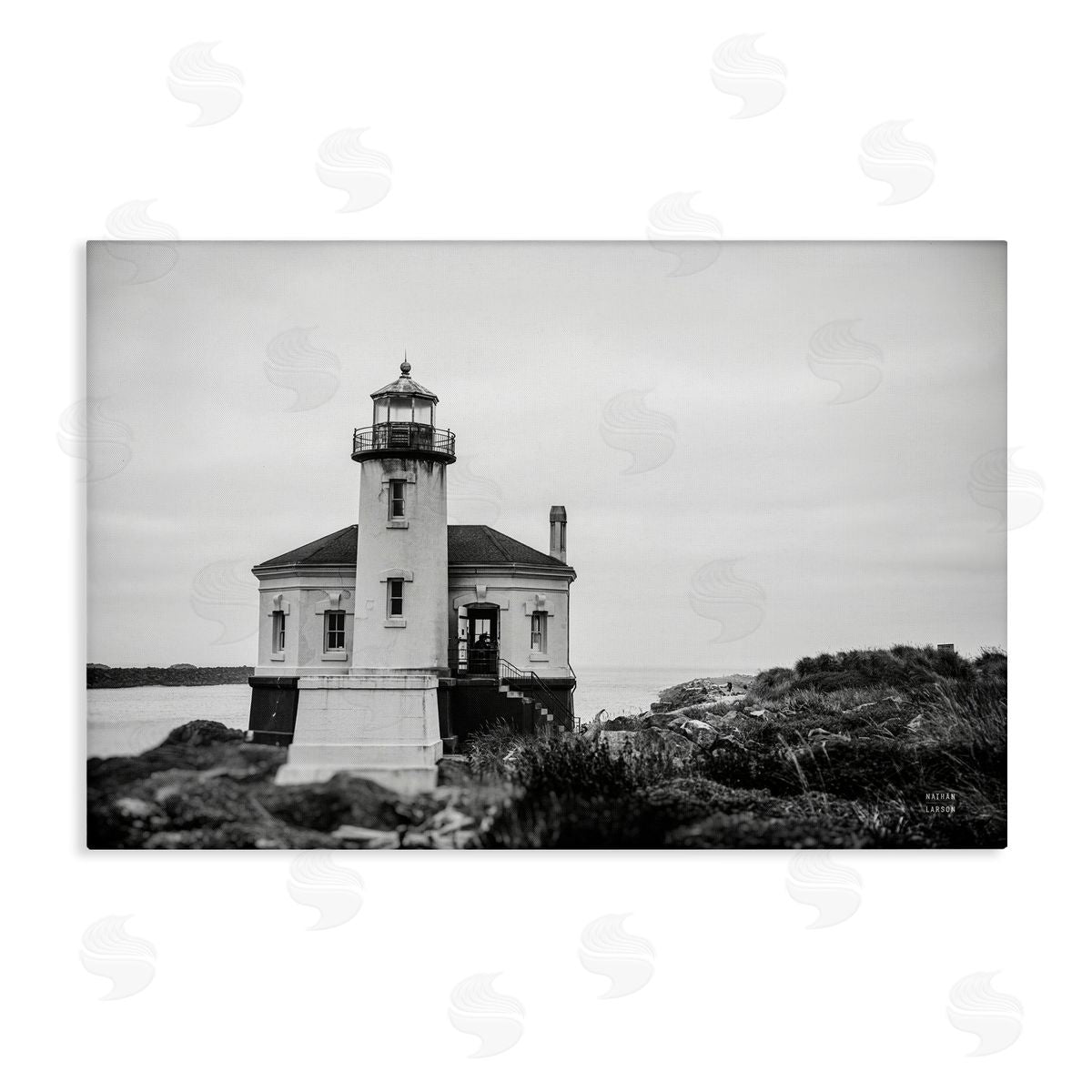 Looking Out Lighthouse Canvas Wall Art, Home Decor by Nathan Larson