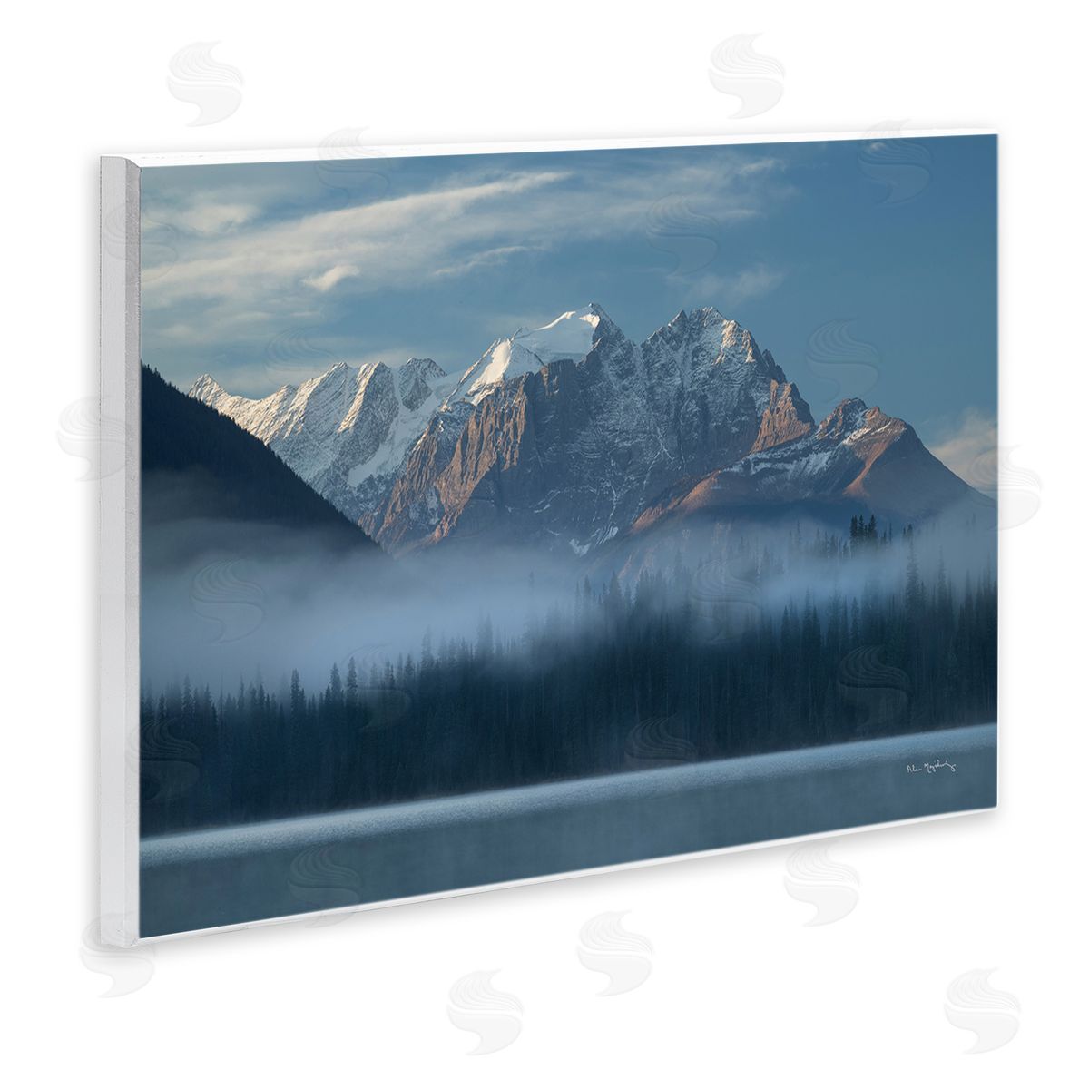 Emerald Lake & Mountain Wood Plaque Wall Art, Home Decor by Alan Majchrowicz