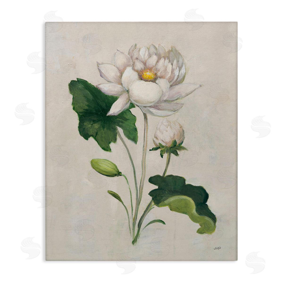 Graceful Budding Lily Canvas Wall Art, Home Decor by Julia Purinton