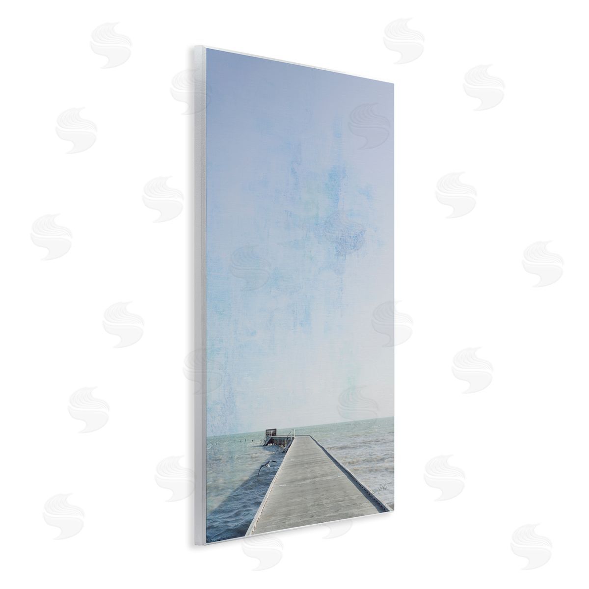 Soothing Pier in Distance Wood Plaque Wall Art, Home Decor by Deborah Revell