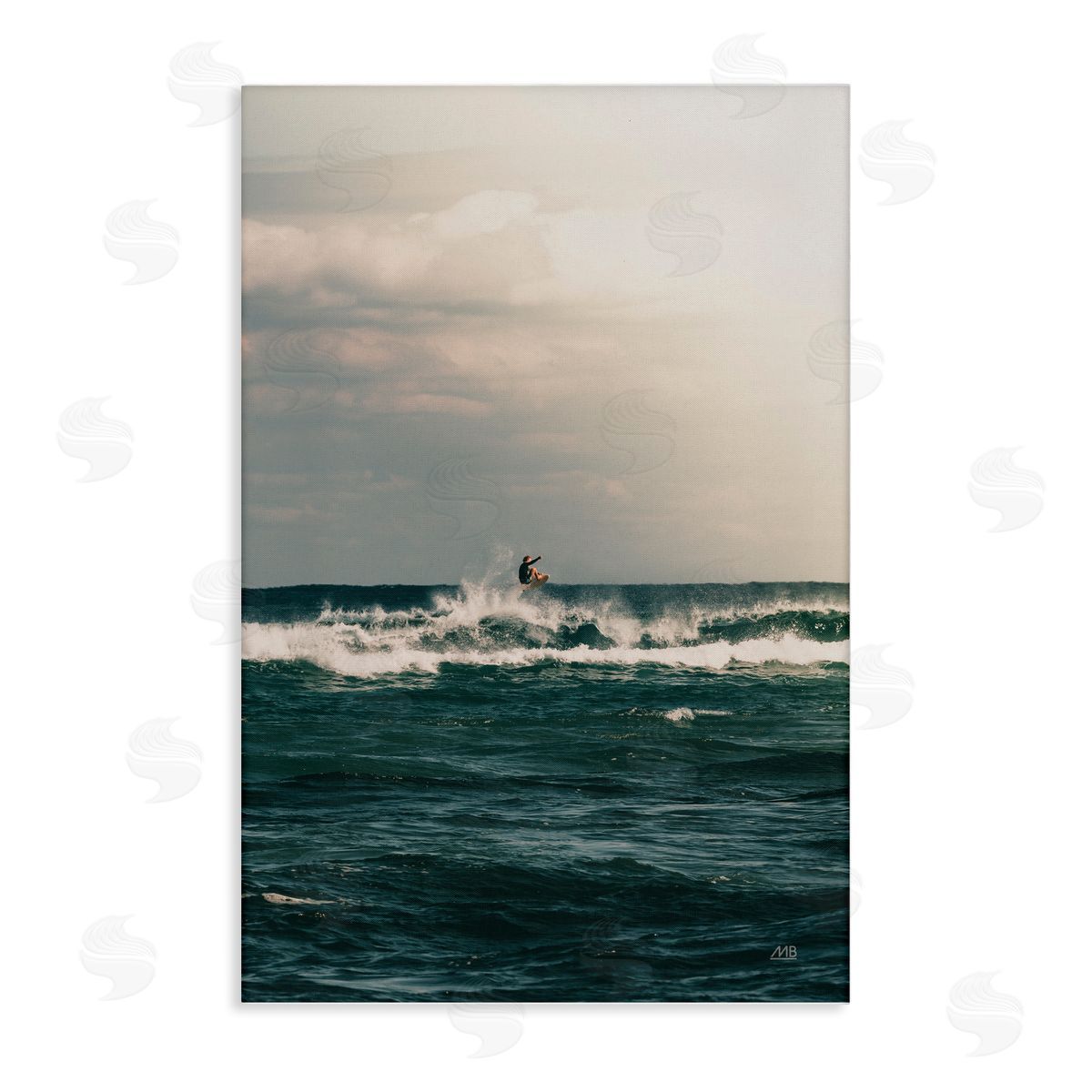 Ride The Tide Surfer Canvas Wall Art, Home Decor by Max Blakesberg Studios