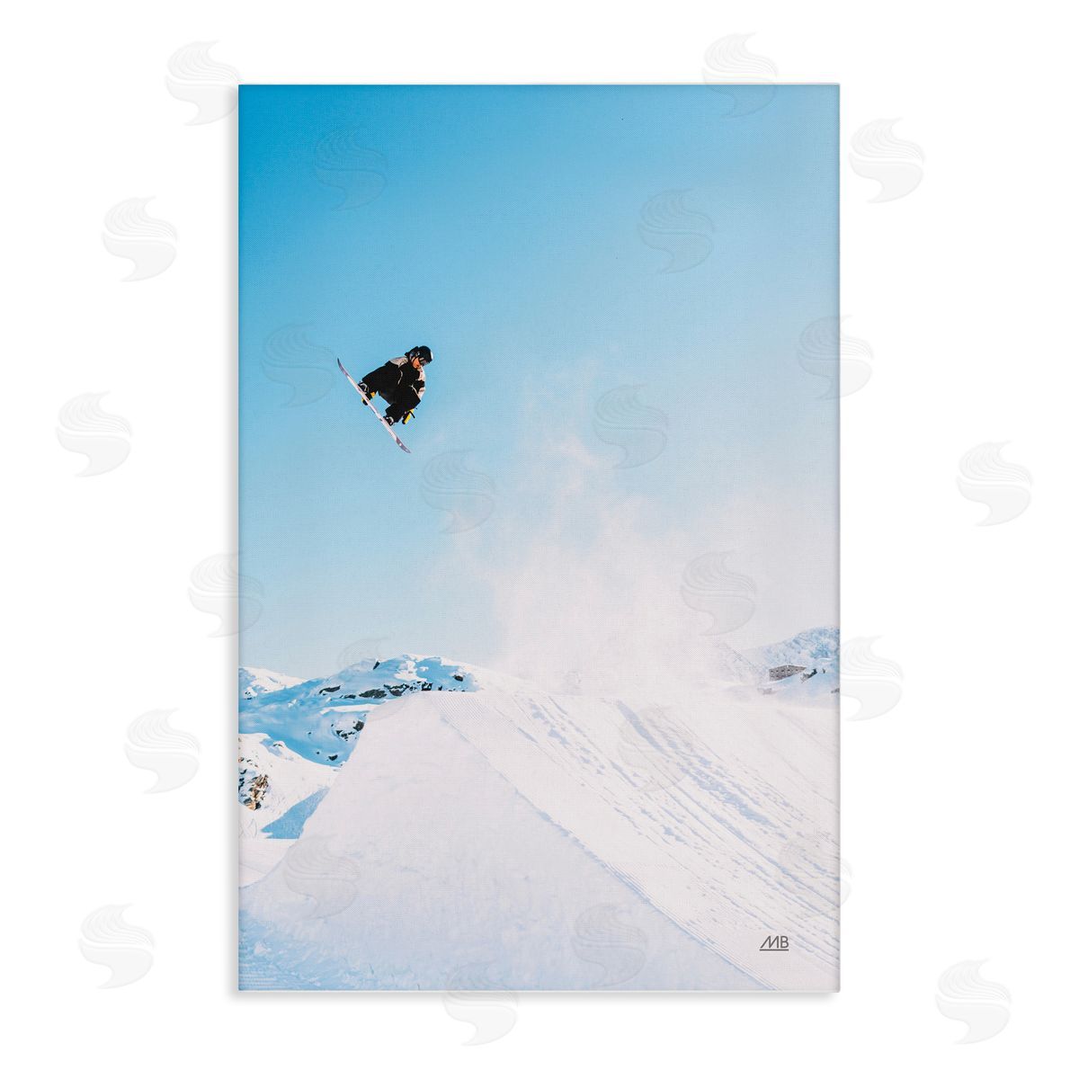 Snow Day Snowboarder Canvas Wall Art, Home Decor by Max Blakesberg Studios