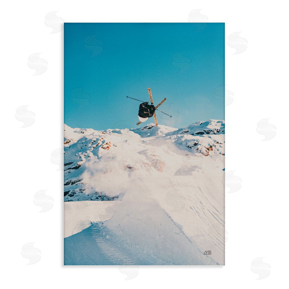 Snow Day Skiing Canvas Wall Art, Home Decor by Max Blakesberg Studios