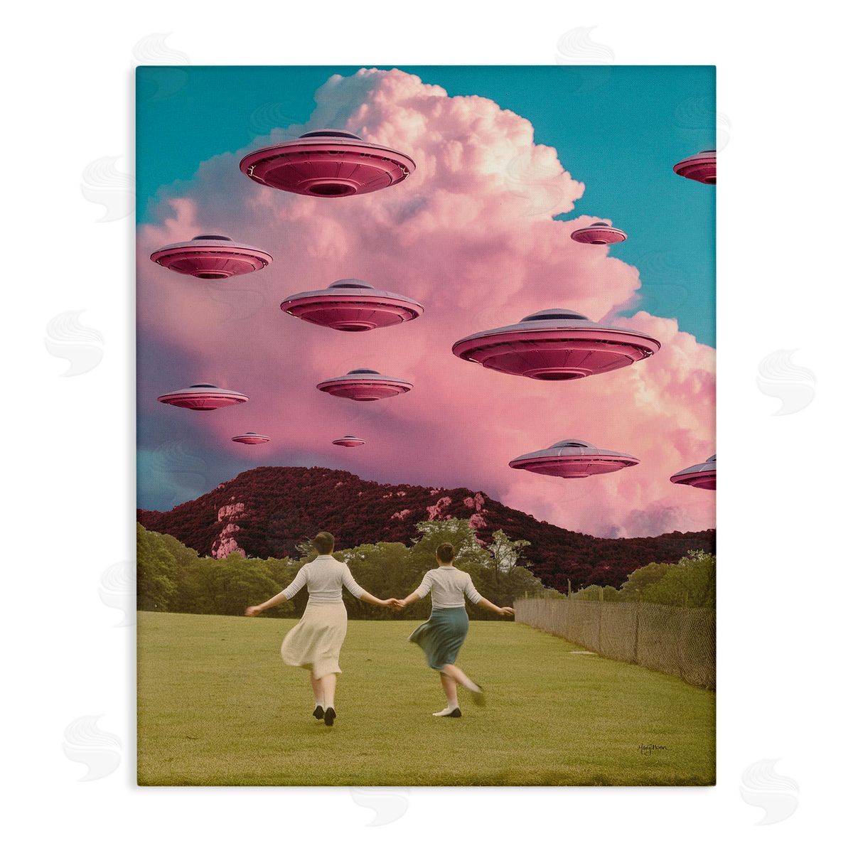 Pick Me Alien Invasion Canvas Wall Art, Home Decor by Mary Urban