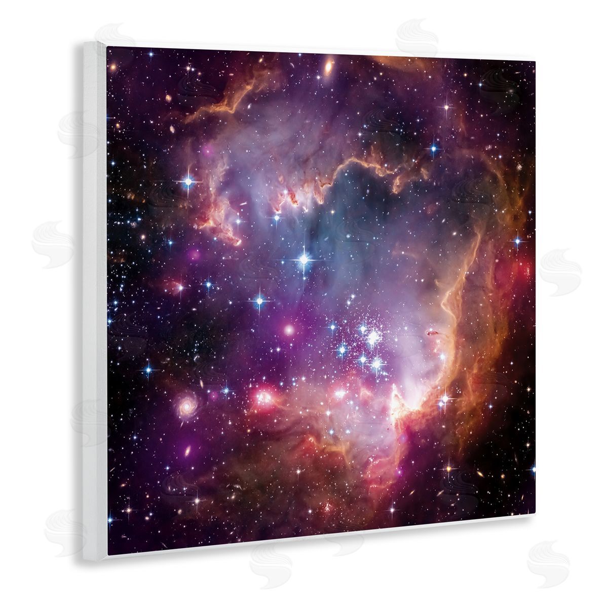 Cloud Galaxy with Stars Wood Plaque Wall Art, Home Decor by Wild Apple Portfolio