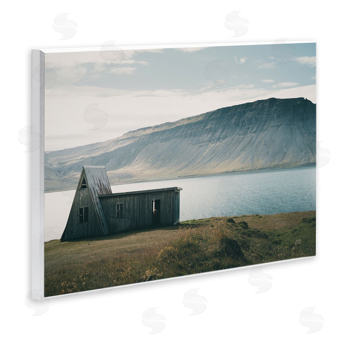 Icelandic Mountain Shore Wood Plaque Wall Art, Home Decor by Max Blakesberg Studios