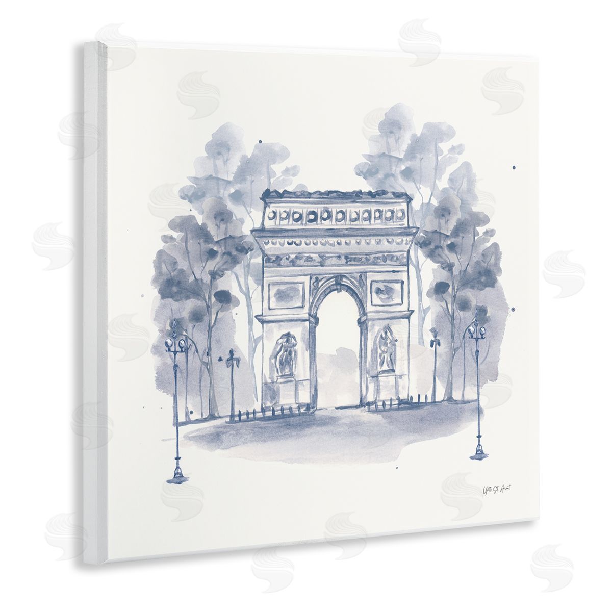Arc de Triomphe Sketch Wood Plaque Wall Art, Home Decor by Yvette St. Amant