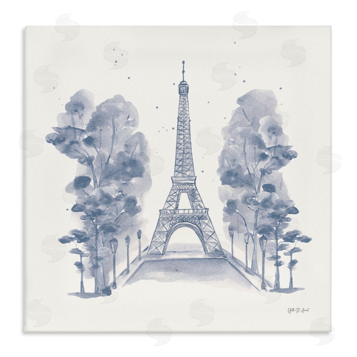 Eiffel Tower Watercolor Canvas Wall Art, Home Decor by Yvette St. Amant