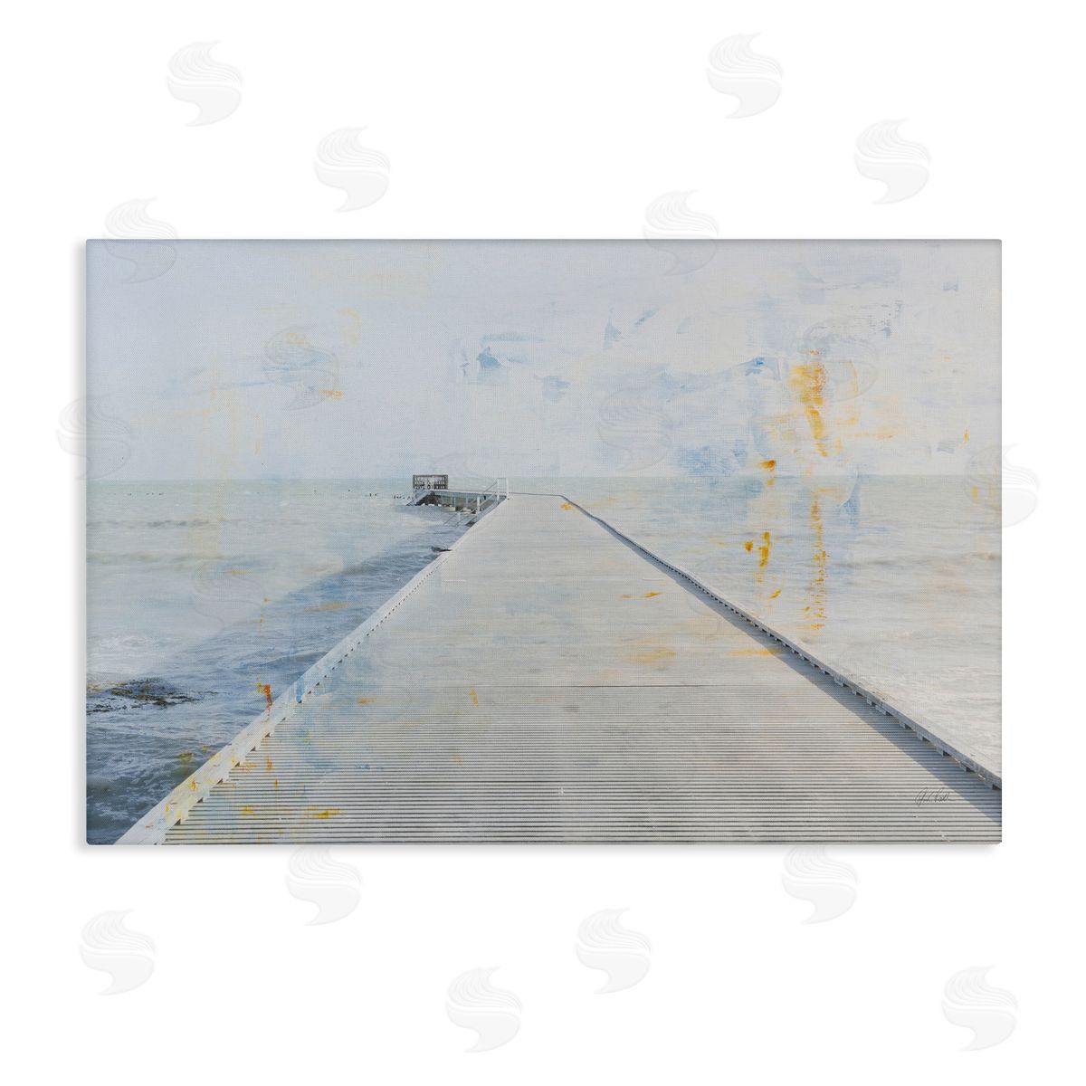Pier View Distressed Accents Canvas Wall Art, Home Decor by Deborah Revell