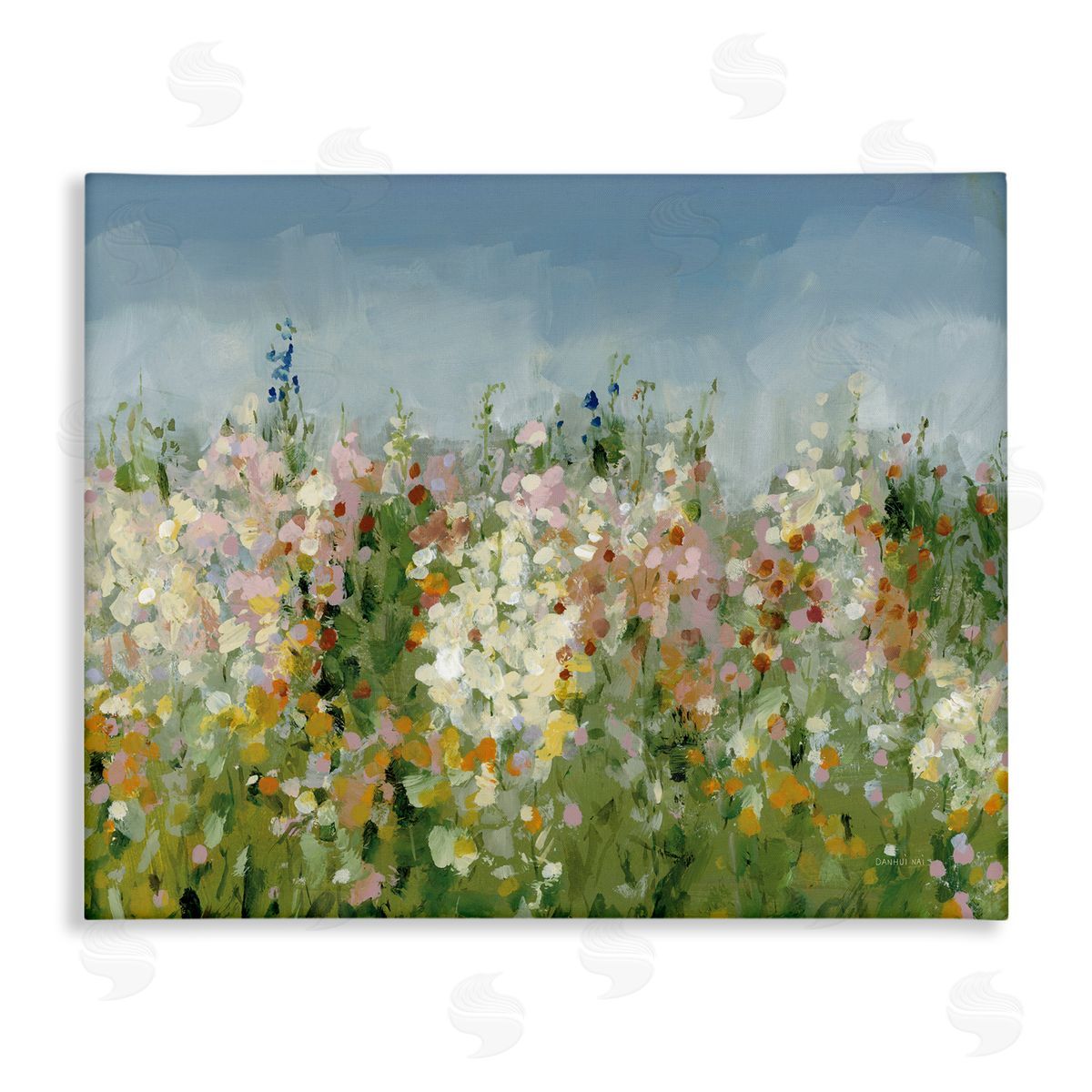 Speckled Tranquil Field Canvas Wall Art, Home Decor by Danhui Nai