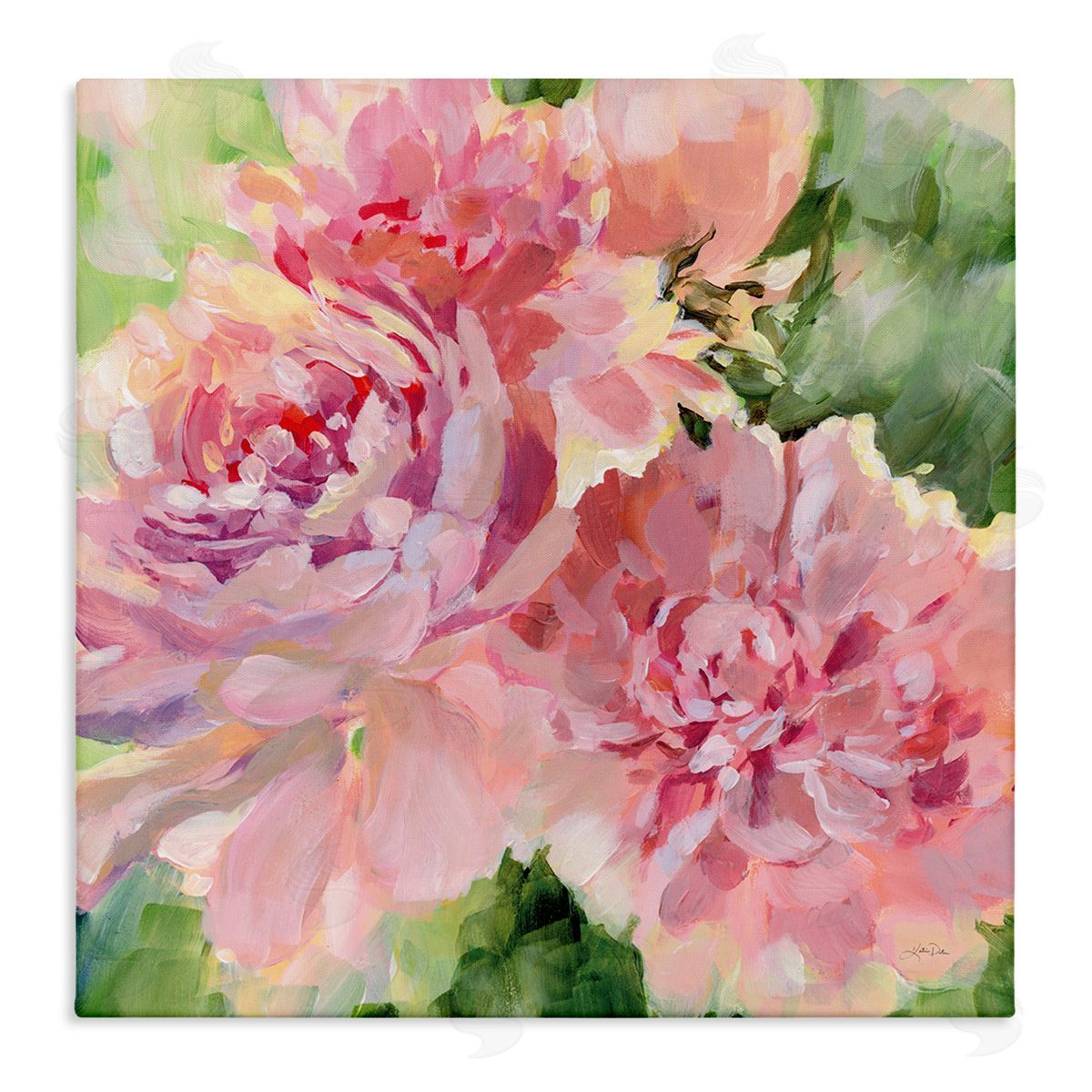Flared Peony Petals Canvas Wall Art, Home Decor by Katrina Pete