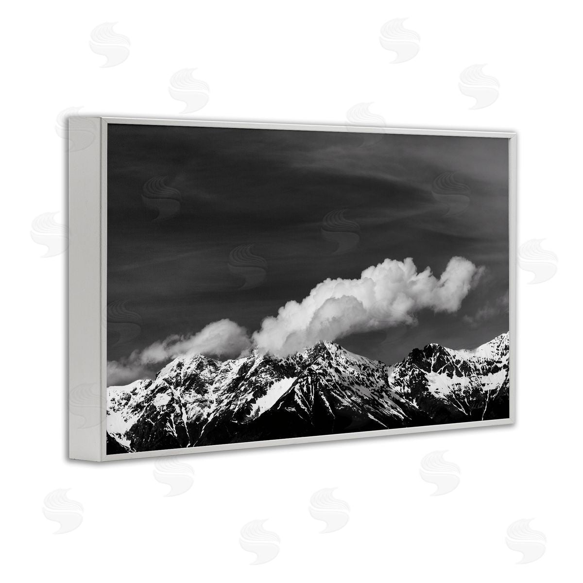 Dolomites with Billowing Clouds White Frame Print Wall Art, Home Decor by Deborah Revell