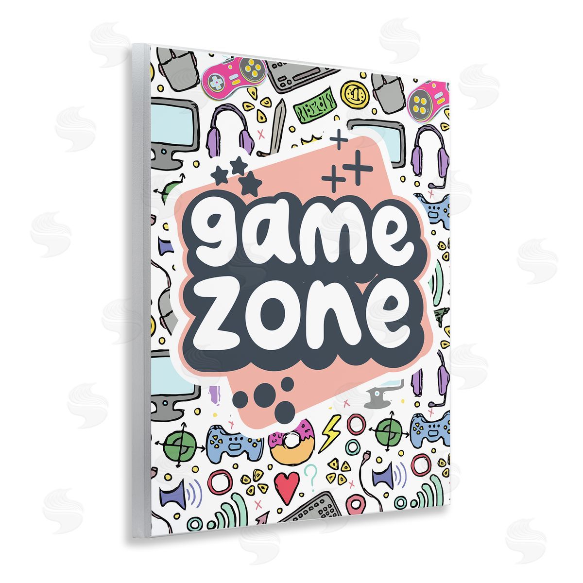 Jesse Keith Peach Game Zone Wooden Wall Plaque Art Print