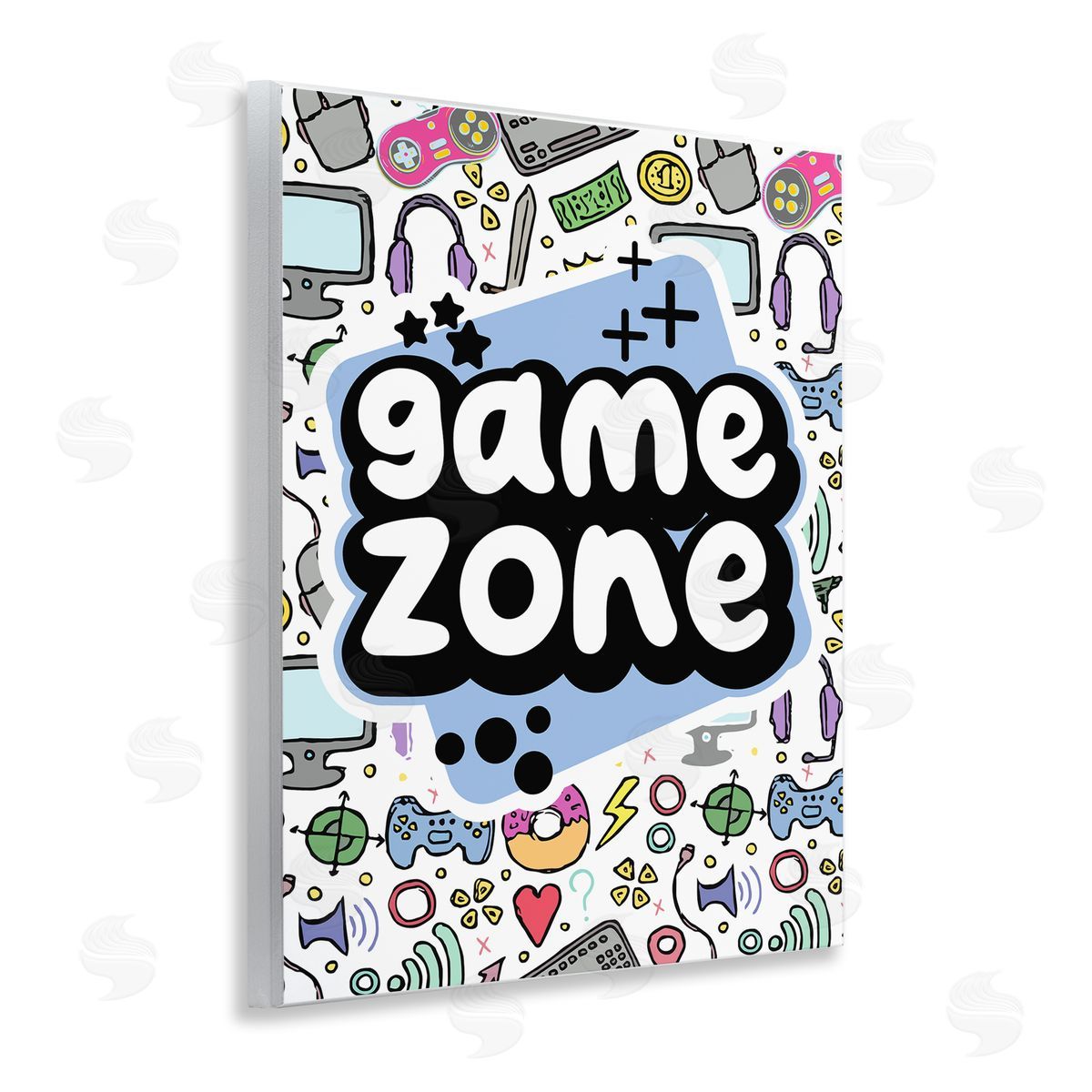 Jesse Keith Blue Game Zone Wooden Wall Plaque Art Print