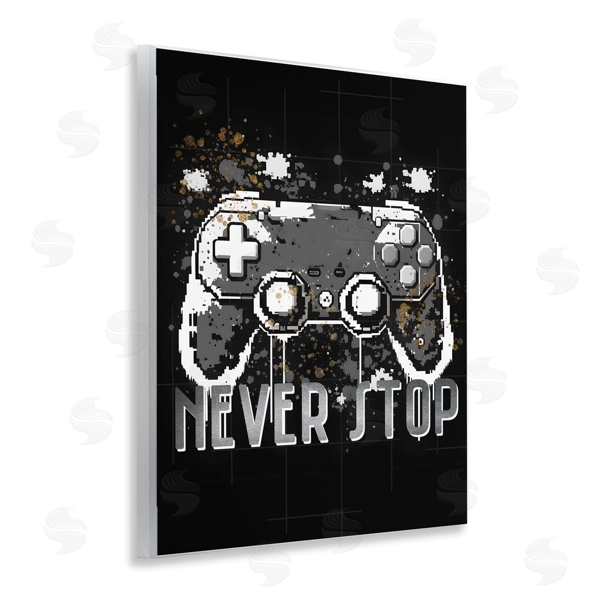 Kim Allen Never Stop Game Controller Wooden Wall Plaque Art Print