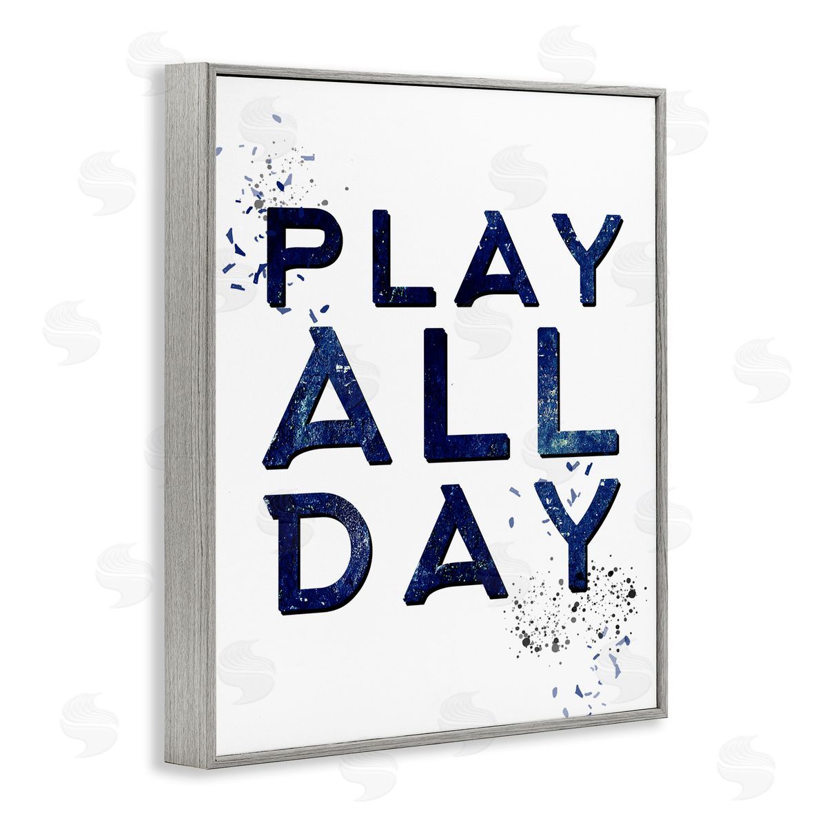Kim Allen Play All Day Gamer Gray Framed Giclee Wall Art Print