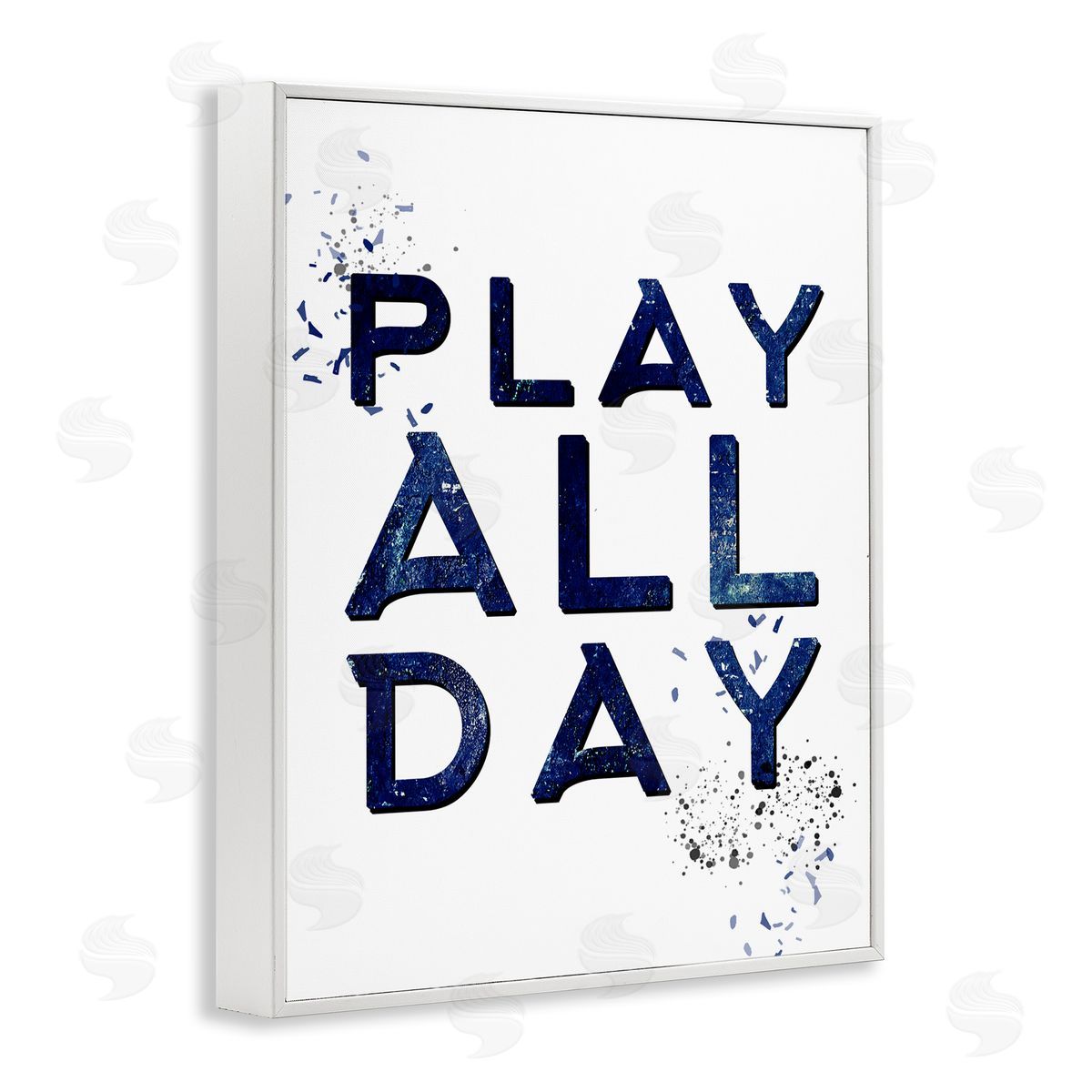 Kim Allen Play All Day Gamer White Framed Giclee Wall Art Print