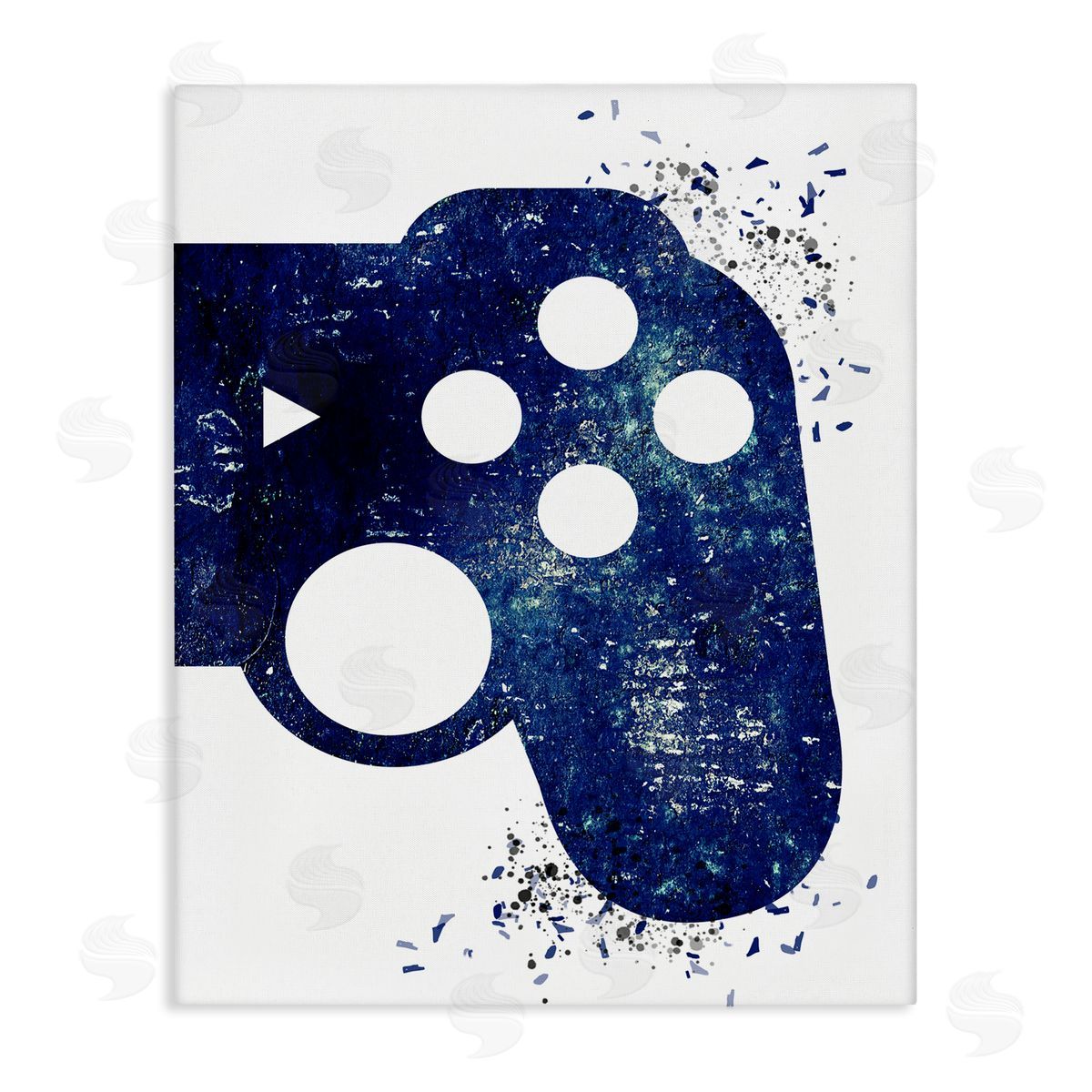 Kim Allen Distressed Detail Gamer Canvas Wall Art Print
