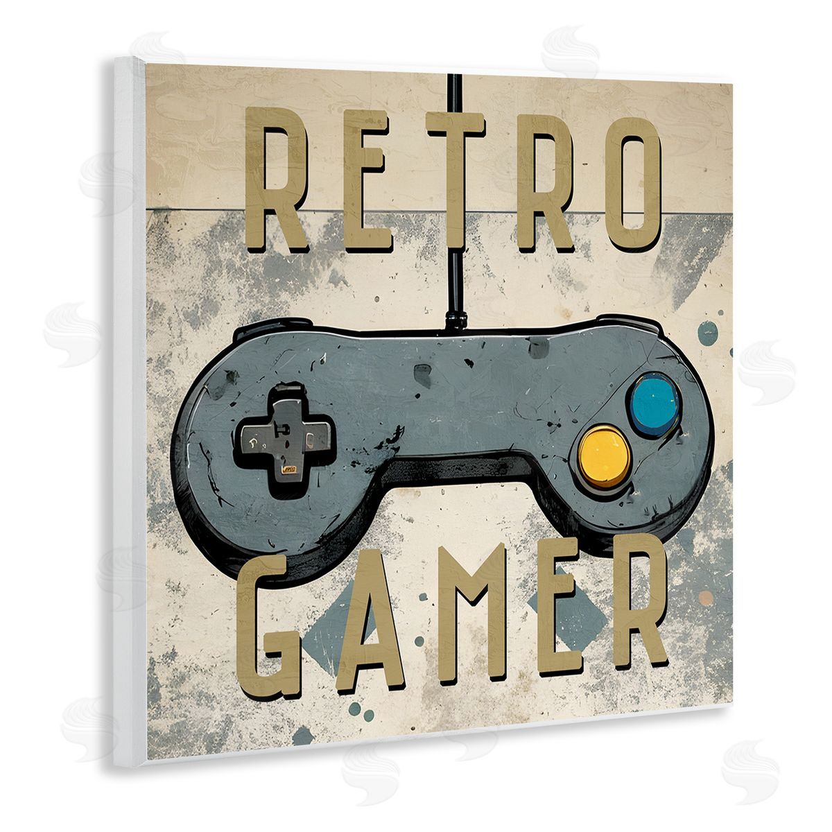 Kim Allen Retro Gamer Controller Wooden Wall Plaque Art Print