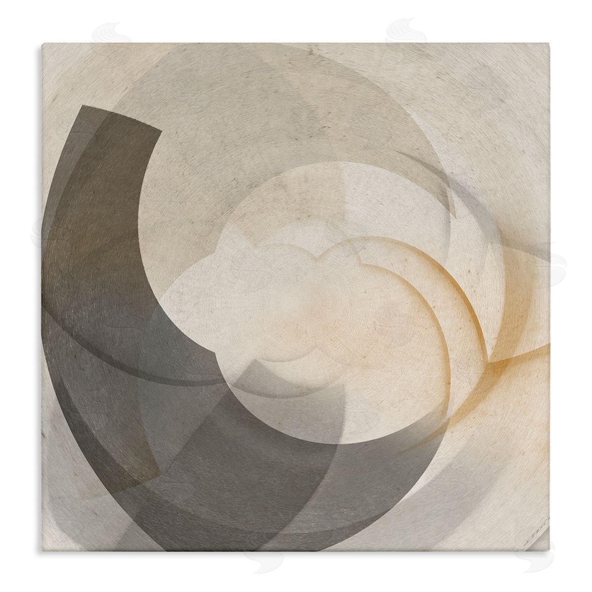 Noah Bay Shadowed Swoop Abstraction Canvas Wall Art Print